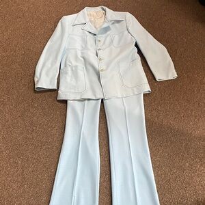 1970’s Baby Blue Men's Suit
